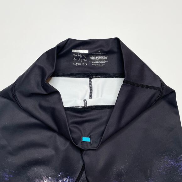 Vie Active Rockell Ocean Galaxy Ombre Mid Rise Full Length Leggings Tights Small - Picture 10 of 14